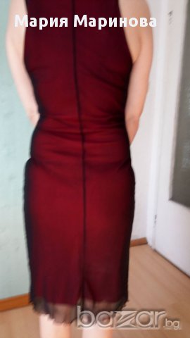 Черно-червена рокля, снимка 2 - Рокли - 18207620