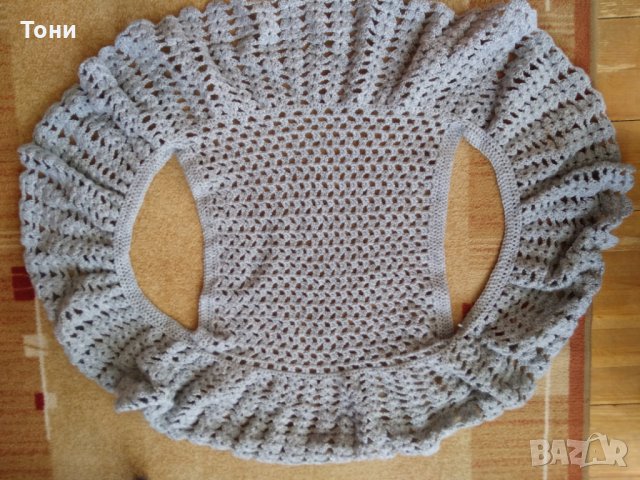 домашно плетено болеро, снимка 3 - Елеци - 25404462