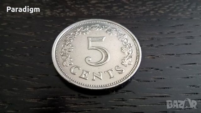 Монета - Малта - 5 цента | 1972г., снимка 2 - Нумизматика и бонистика - 25910128
