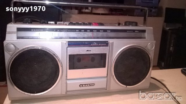  sanyo m9800l-japan-ретро касетофон-внос швеицария, снимка 3 - Радиокасетофони, транзистори - 16344767