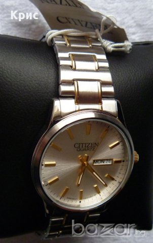 Нов ръчен часовник Цитизен, златни елементи, Citizen Watch BF0614-90A, еластична верижка, снимка 8 - Мъжки - 9068336