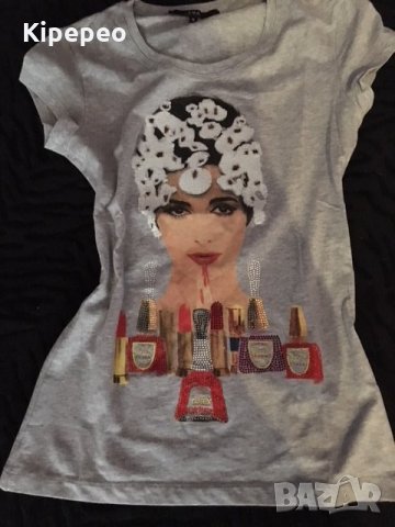 Топ Amnesia с камъни и пайети, снимка 1