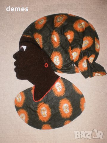  Африканка-картина от текстил върху текстил-варианти, снимка 8 - Колекции - 23347578