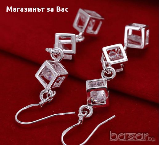 Сребърни обеци за всяка дама 028, снимка 3 - Обеци - 17514345