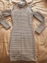 Нова рокля тип поло с голи рамене, дълъг ръкав - размер С , снимка 1 - Рокли - 25151054