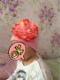 Кафява красива детска шапка с нежно цвете , снимка 8