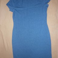 Синя  права рокля H&M basic, снимка 4 - Рокли - 15591591