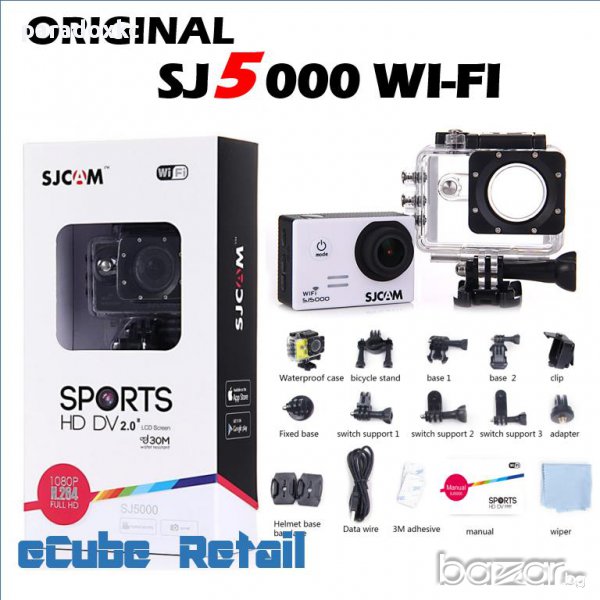 Оригинална екшън камера SJ5000 Wi-Fi  Full HD 1080P водоустойчива до 30М , снимка 1