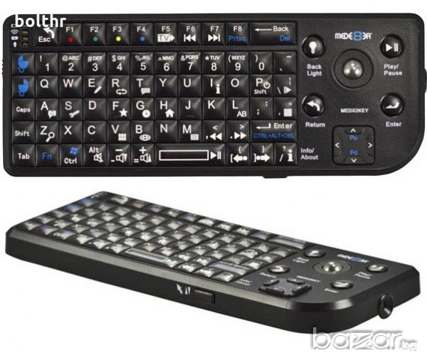 Безжична клавиатура за смарт телевизори и медиа плеър Mede8er MEDX2KEY, 2.4Ghz, снимка 1