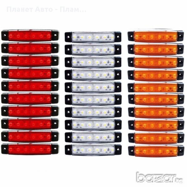 Габарит,маркер 12/24V 6 LED SMD за камион, ремарке, ван, бус,тир, снимка 1