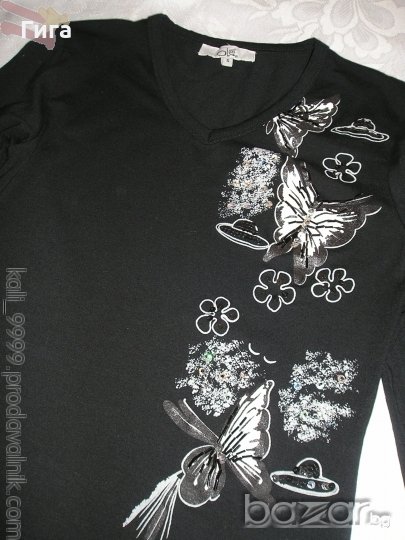 Блузка с бродерия с 3/4 ръкави, снимка 1