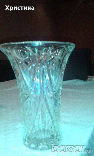 ваза стъклена старинна, снимка 1
