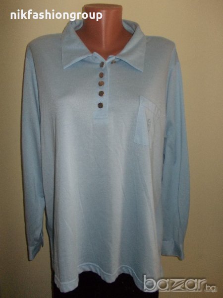 Светло синя блуза тип риза голям размер, снимка 1