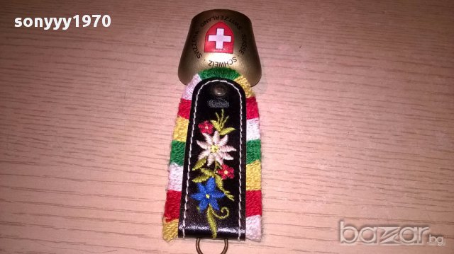 Switzerland-камбанка-13х5см-внос швеицария, снимка 10 - Антикварни и старинни предмети - 18032209