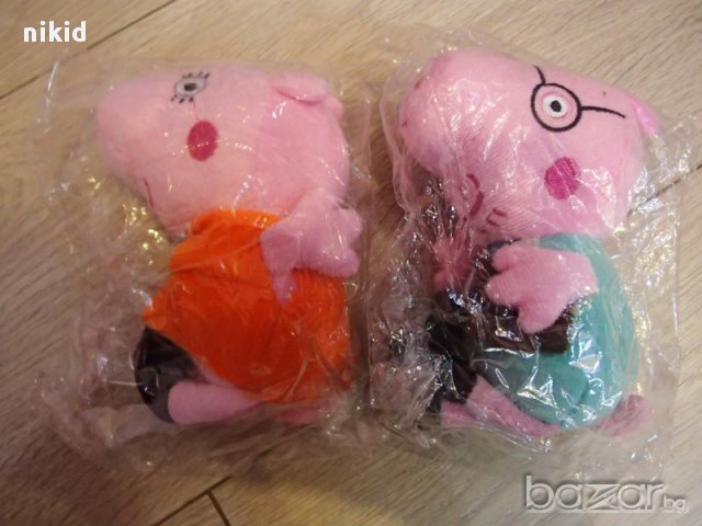  семейство пепа пиг Pig Peppa плюшена играчка прасе родители, снимка 6 - Плюшени играчки - 11806496