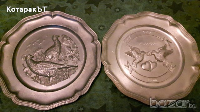 Релефни пана - Птици /цв.метал/ - Лот 2 бр.