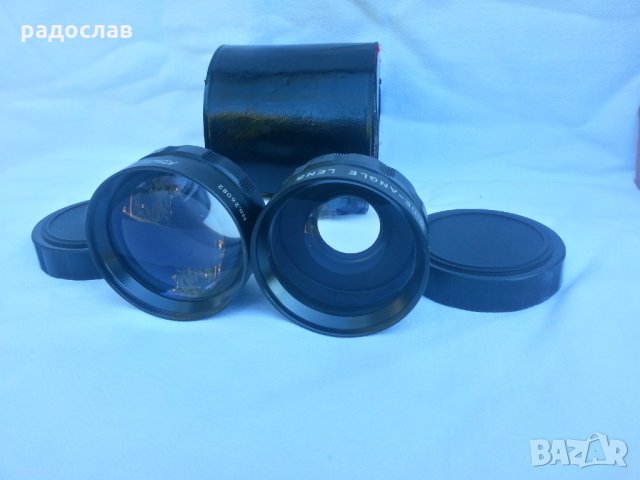 Kowa Aux широкоъгален обектив и Aux телеобектив  с кожен калъф. A2