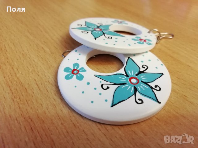 Бели обици, снимка 3 - Обеци - 23862747