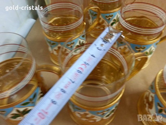 руски стакани подстакани с емайл , снимка 3 - Антикварни и старинни предмети - 25175578