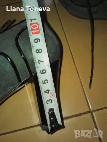 обувки набук тьмносиви, снимка 6 - Дамски обувки на ток - 25212043