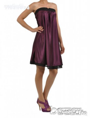 Сатенена рокля в лилаво М / Л, снимка 1