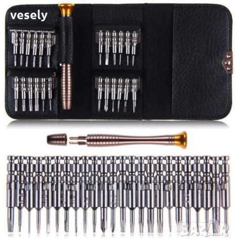 Комплект 25 прецизни мини-отверки
