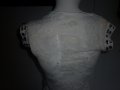 Бяла блуза с пайети и дантелен гръб , снимка 7