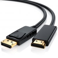 Нов кабел от Display Port на HDMI, 1.5 метра, снимка 1 - Кабели и адаптери - 22504898