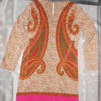 Копринена рокля Juicy Couture - Silk Kasbah Paisley Border , снимка 8 - Рокли - 21969371