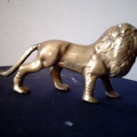 бронзова статуетка-лъв, снимка 1 - Антикварни и старинни предмети - 21436132