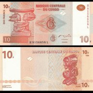 КОНГО CONGO 10 Francs, P93, 2003 UNC, снимка 1 - Нумизматика и бонистика - 8671849