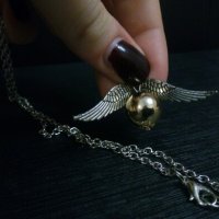 Дамско колие ангелски крила криле с топче метал златисто  сребристо, снимка 5 - Колиета, медальони, синджири - 20886500