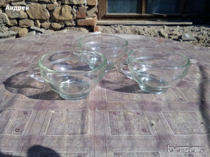 Стара стъклена чаша,чаши, снимка 1