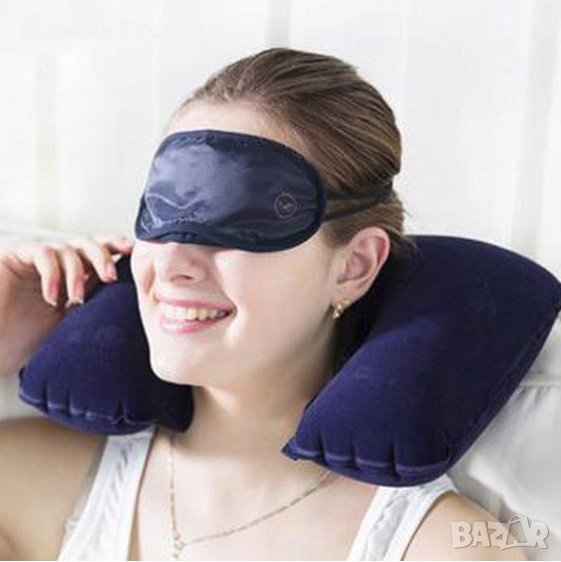 Възглавница за пътуване път възглавнички за кола самолет за врат надуваема, снимка 1