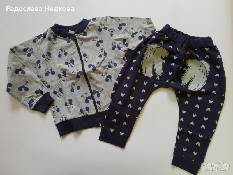 Комплект Мики с потури (Сив) - 110 и 116 см, снимка 1
