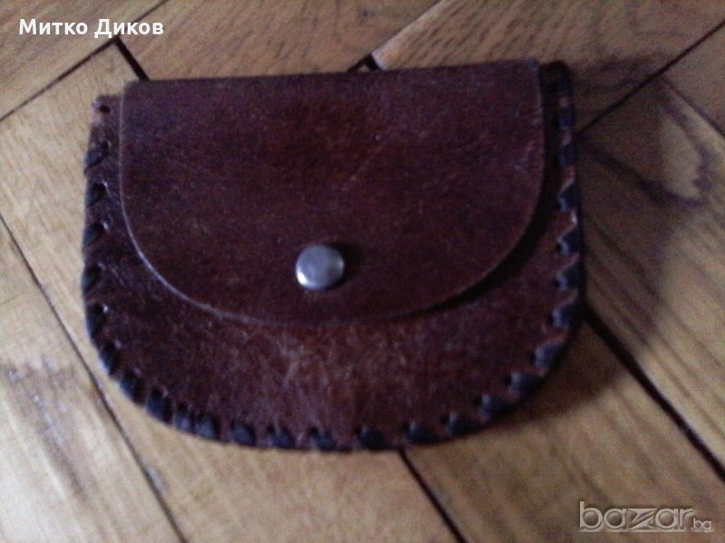 Портфейл естествена кожа елипса-естествена кожа, снимка 1