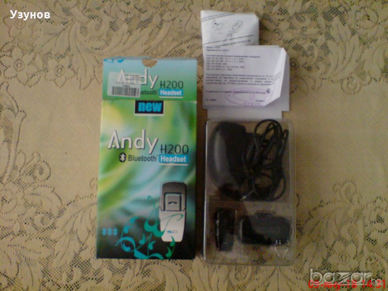 Bluetooth слушалка Andy H200, снимка 1