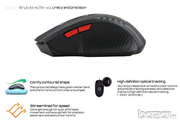  Геймърска безжична мишка с 6 бутона / 2.4GHz Wireless Gaming Optical Mouse , снимка 1
