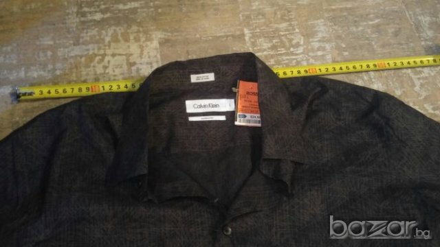 Мъжка риза къс ръкав Calvin Clain, снимка 9 - Ризи - 13465555
