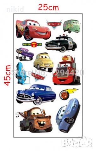 малки колички Cars McQueen колите маккуин макуин стикер постер за стена мебел, снимка 3 - Други - 22418608