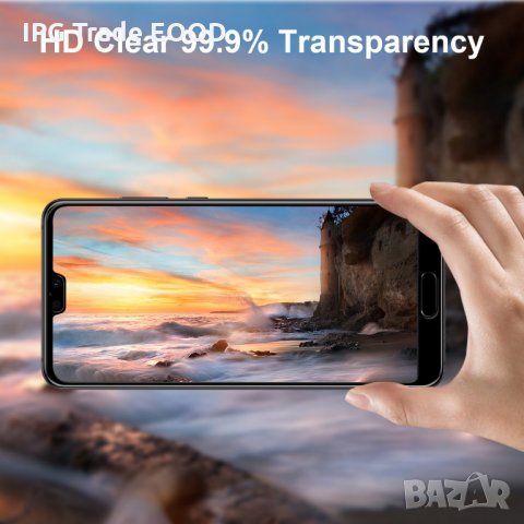 Huawei P20 стъклен протектор черен цял, снимка 7 - Фолия, протектори - 23815651