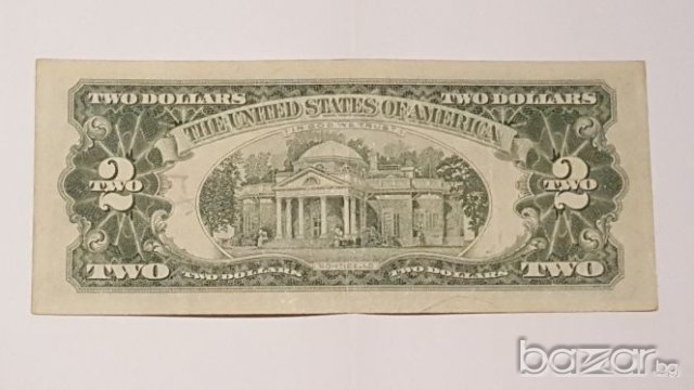 $ 2 DOLLARS RED SEAL 1963 Birthday Note 11.01.1949, снимка 3 - Нумизматика и бонистика - 20021655