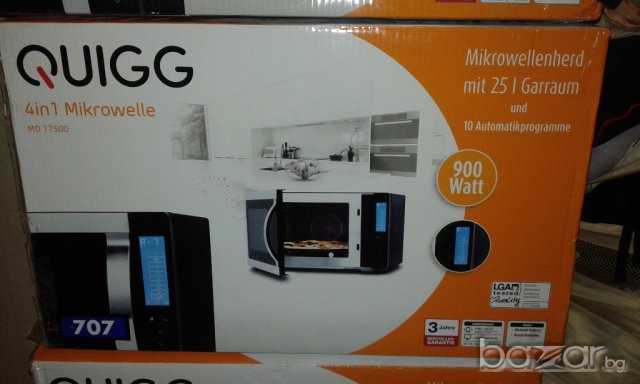Микровълнова QUIGG 4 в 1, 900W, 25L- Нови с гаранция! Немски! 