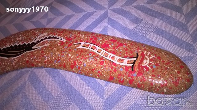 Throuwing boomerang hand crafted in australia-35/5см-внос швеицария, снимка 14 - Антикварни и старинни предмети - 15649362