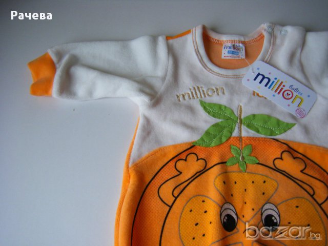 Боди плюш оранж, снимка 4 - Бодита за бебе - 16026960