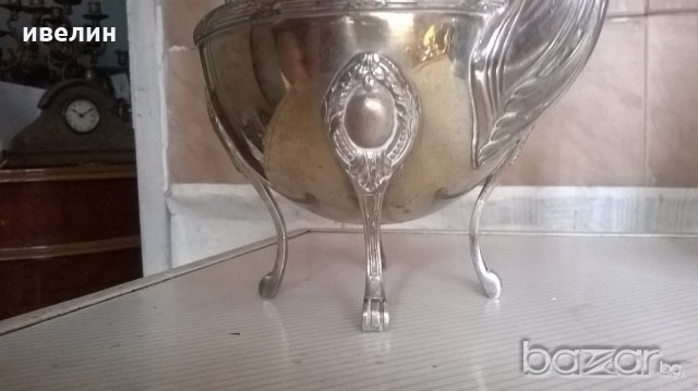 стара посребрена бронзова кана, снимка 3 - Антикварни и старинни предмети - 18762285