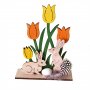 Великденски зайчета в градинка дървена украса декорация за Великден, снимка 1 - Декорация за дома - 24731716