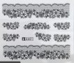 651 черни дантели с цветя ваденки слайдер водни стикери маникюр нокти, снимка 1 - Продукти за маникюр - 23821475
