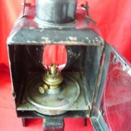Старинен немски железничарски фенер с емайлиран рефлектор., снимка 5 - Антикварни и старинни предмети - 16632176