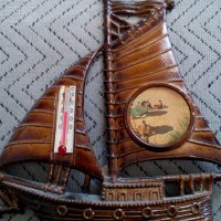Стар сувенир,корабче термометър, снимка 2 - Антикварни и старинни предмети - 25362988